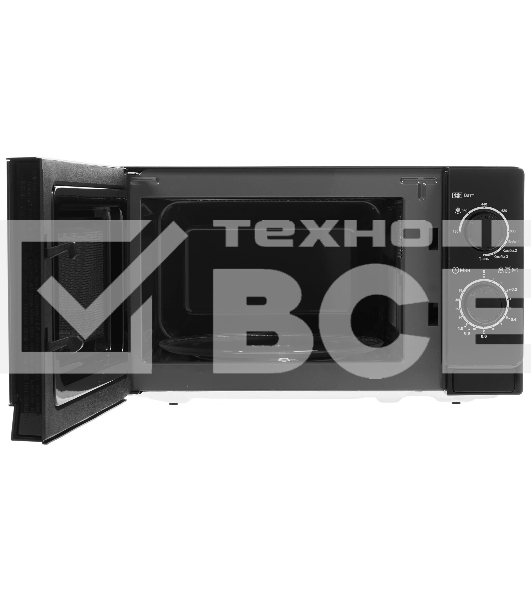 Микроволновая печь Sharp R-6000RK черный, 20 л, 800 Вт, переключатели - поворотный механизм