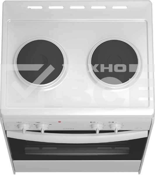 Плита электрическая Darina S EM 521 404 W белый/черный, конфорок 2 шт, духовка 45 л, 50 см x 85 см x 41 см