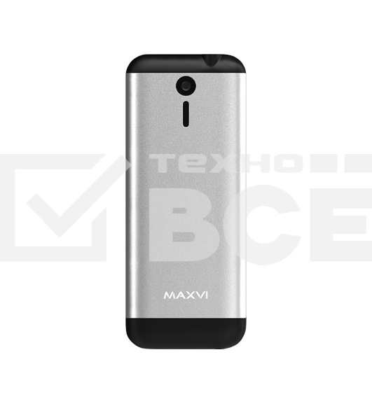 Мобильный телефон Maxvi X10 серебристый металлик
