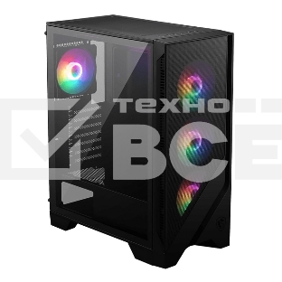 Компьютерный корпус MSI MAG FORGE 120A Mid-Tower, ATX, 2xUSB 3.2, Audio I/O, 6x120mm autoRGB Fan PWM RGB PWM Control Board, Tempered Glass Window