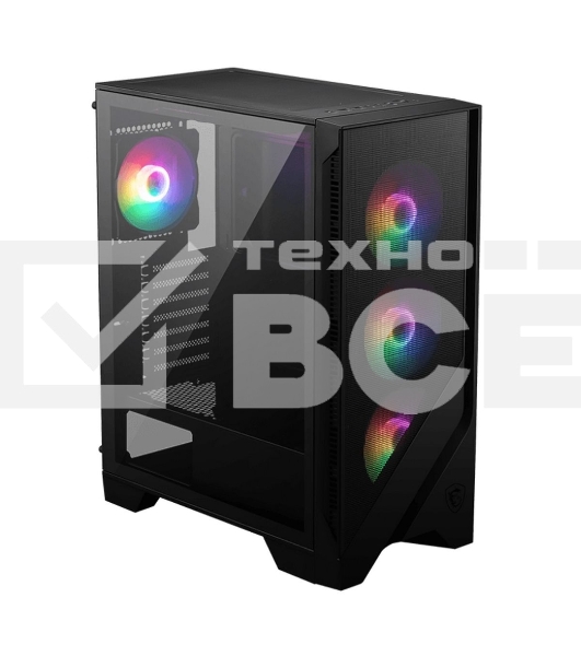 Компьютерный корпус MSI MAG FORGE 120A Mid-Tower, ATX, 2xUSB 3.2, Audio I/O, 6x120mm autoRGB Fan PWM RGB PWM Control Board, Tempered Glass Window