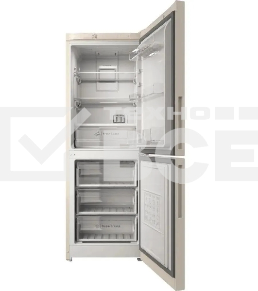 Холодильник Indesit ITR 4160 E бежевый двухкамерный 179/78л морозилка снизу