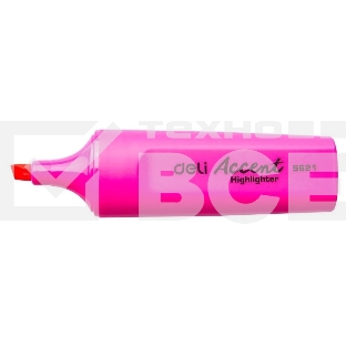 Текстовыделитель Deli Accent ES621PINK Delight скошенный пиш. наконечник 1-5мм розовый