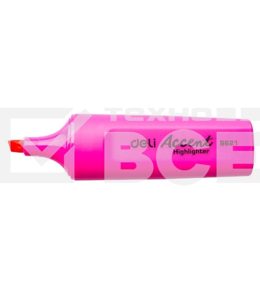 Текстовыделитель Deli Accent ES621PINK Delight скошенный пиш. наконечник 1-5мм розовый