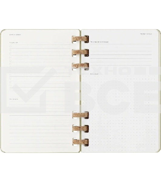 Еженедельник Moleskine ACADEMIC SPIRAL DHSPK5212AMWH3 Large 150х210мм 200 стр. кремовые страницы спираль киви