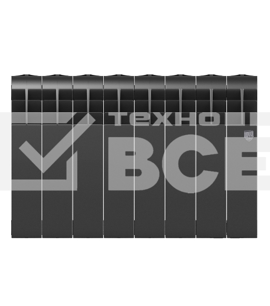Радиатор биметаллический Royal Thermo BILINER B 350 черный - 8 секц.