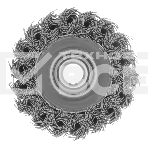 Щетка для УШМ Denzel 75 мм, М14, чашка, крученая нержавеющая проволока 0,5 мм, фото6