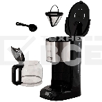 Кофеварка капельного типа Endever Costa-1044, мощность 800 Вт, цвет-стальной/черный, объем 1,5л, LCD дисплей, по 4 шт/уп, фото2