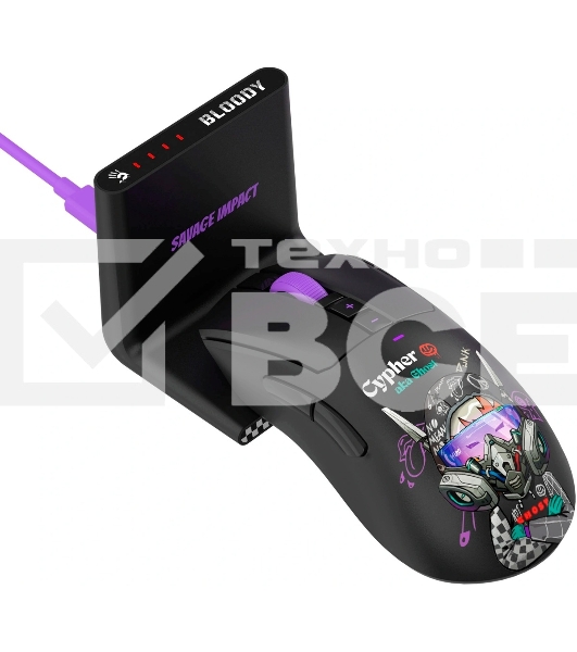 Мышь гибридная A4TECH R73 Ultra Duo чёрный, 20000 dpi, USB Type-A, радиоканал, кнопки - 7