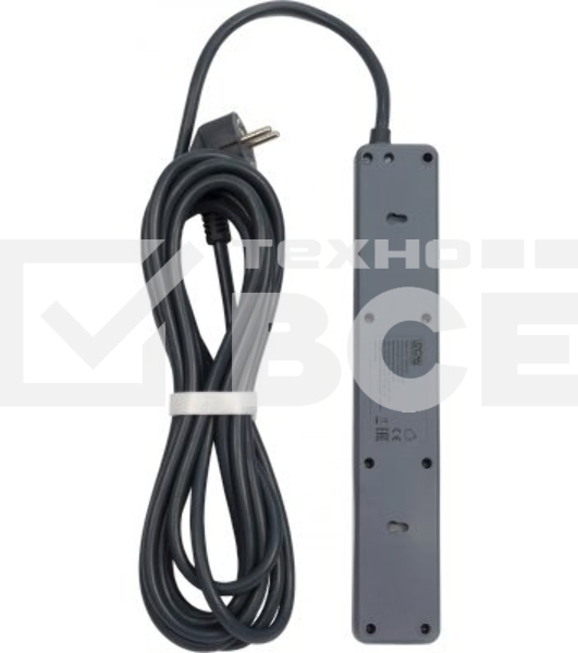 Сетевой фильтр Powercom SP-01 USB2A1CW 3,0М 3.0 м, 4 розетки, белый/серый, коробка