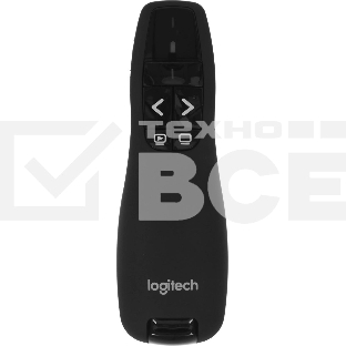 Презентер беспроводной Logitech R400 черный, радиоканал, USB, кнопки - 5
