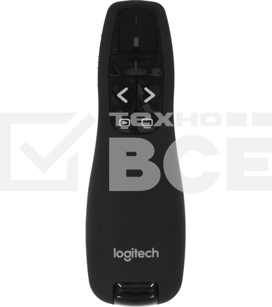 Презентер беспроводной Logitech R400 черный, радиоканал, USB, кнопки - 5