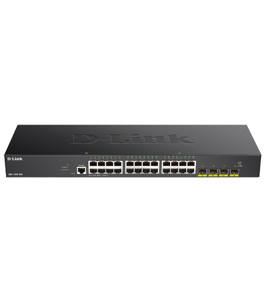 Коммутатор D-Link DGS-1250-28X/A1A, 24×1 Гбит/с + 4×10 Гбит/с SFP+, управляемый