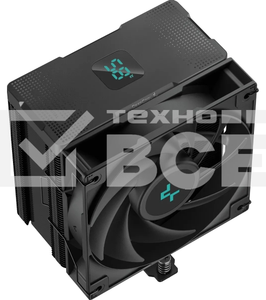 Кулер для процессора DEEPCOOL AG500 DIGITAL BK черный, 120 мм, алюминий/медь, 1950 об/мин, 29.4 дБ, 4 pin, 240 Вт, 158 мм