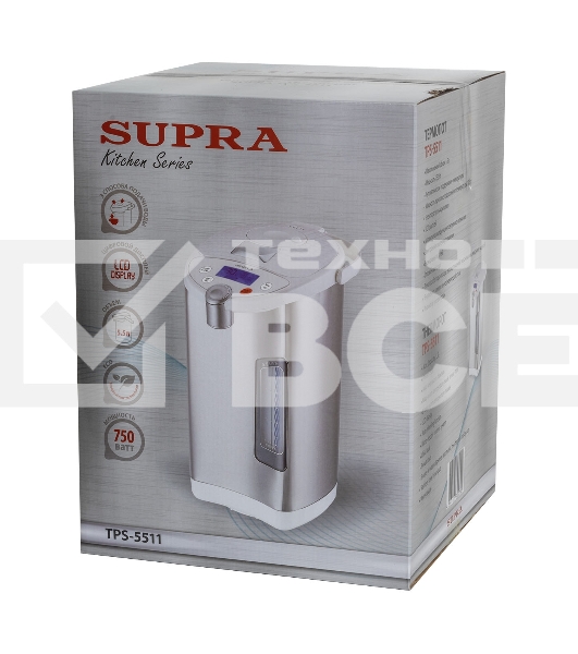 Термопот SUPRA TPS-5511 5.5л. 750Вт серебристый