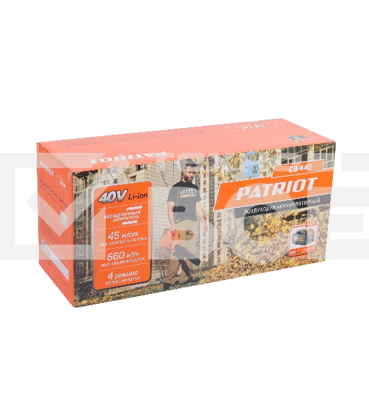 Воздуходув аккумуляторный PATRIOT CB 440, 40В платформа LCT, бесщёточный дв., без АКБ и ЗУ