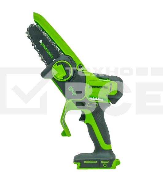 Цепная мини пила GreenWorks G24MCS10K2 аккумуляторная, 24v, 10 см, c АКБ 2АЧ и ЗУ (2008207UA)
