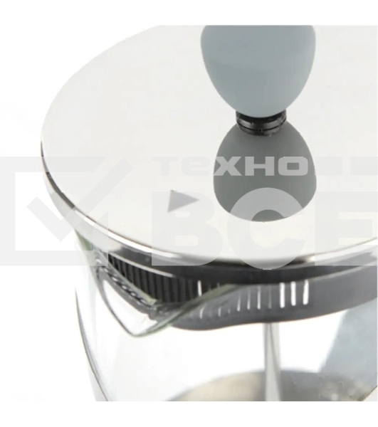 Френч-пресс Rondell Crystal Grey RDS-839, 0.8л, серый