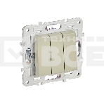 Выключатель 3-кл. IEK SKANDY SK-V11B 10А бежевый SK-V30-0-10-K10, фото 1
