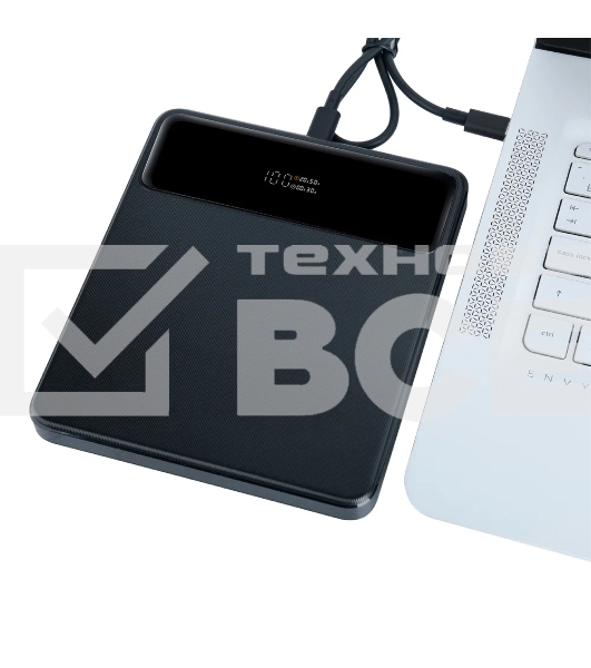 Портативный аккумулятор Perfeo Powerbank LAPTOP 105W 20000 mAh/LED дисплей/PD + QC 3.0/2 Type-C/2USB/Выход: 5A,max105W черный (PF_E1472)
