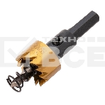 Коронка по металлу Denzel HSS, 21 мм, нитридтитановое покрытие, фото 1