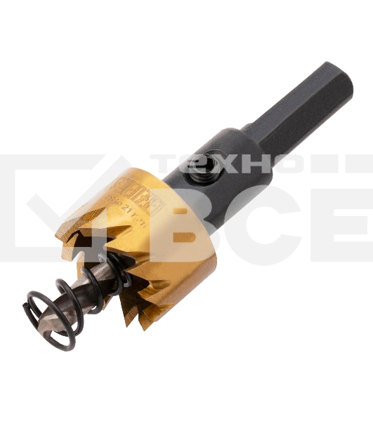 Коронка по металлу Denzel HSS, 21 мм, нитридтитановое покрытие