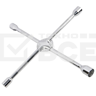 Крестообразный балонный усиленный ключ Deli DL4416 длина 400мм, головки 17x19x21x23мм, сталь Cr-V