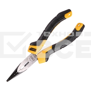 Удлиненные плоскогубцы Deli DL2106Z 160мм, сталь CrV, прорезиненная двухкомпонентная ручка