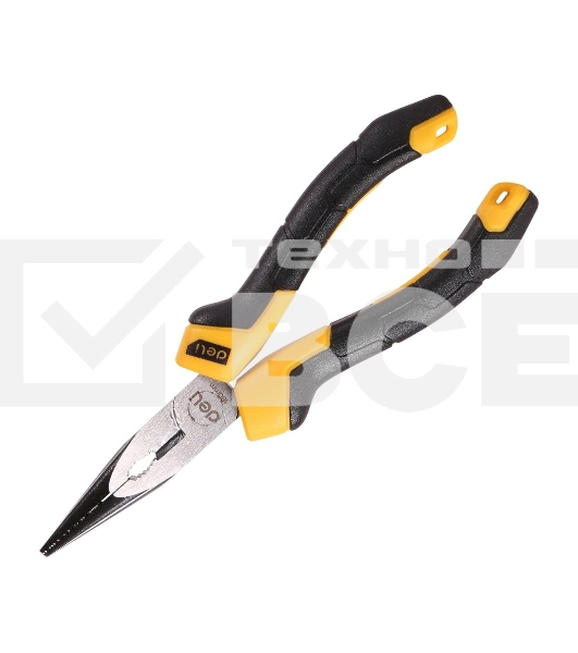 Удлиненные плоскогубцы Deli DL2106Z 160мм, сталь CrV, прорезиненная двухкомпонентная ручка