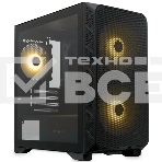 Компьютерный корпус без блока питания HSPD M321, Mesh Mini-tower, черный, slide TG, 0.45 SPCC, 2x140мм ARGb+1x120мм ARGb mATX, mITX 160/340/184мм 2x2.5