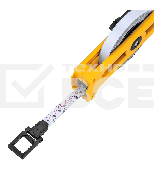 Рулетка геодезическая Denzel 20 м х 13 мм, открытый корпус, металлическая лента