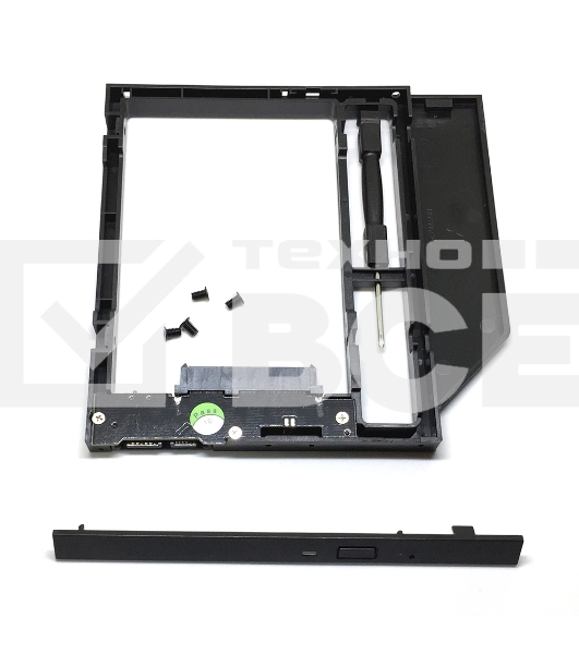 Адаптер оптибей Espada SS90 /optibay, hdd caddy/ SATA/miniSATA /SlimSATA/ 9мм для подключения HDD/SSD 2,5” к ноутбуку вместо DVD.(41087)