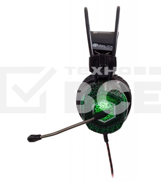 Наушники с микрофоном Oklick HS-L500G черный 2.2м мониторы оголовье