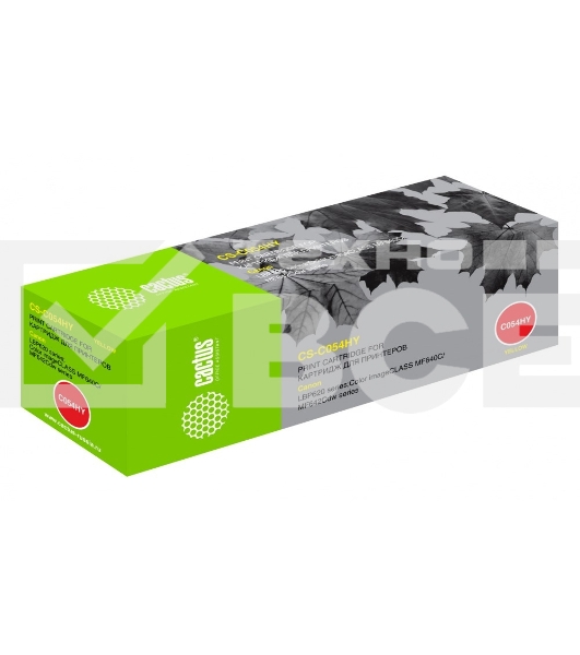 Картридж лазерный Cactus CS-C054HY жёлтый (2300 стр.) для Canon LBP 621Cw/623Cdw/641Cw/643Cdw
