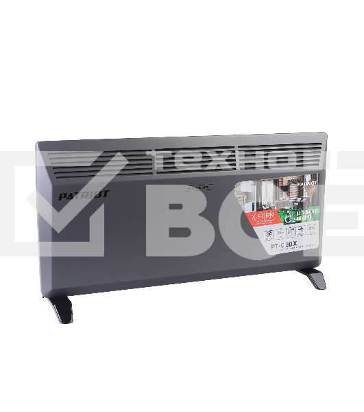 Конвектор электрический Patriot PT-C 20 X черный, 2000 Вт, 20 м2, термостат