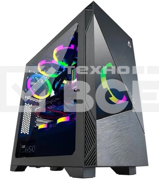 Компьютерный корпус Azza Eclipse черный без БП ATX 9x120mm 5x140mm 2xUSB2.0 1xUSB3.0 audio bott PSU