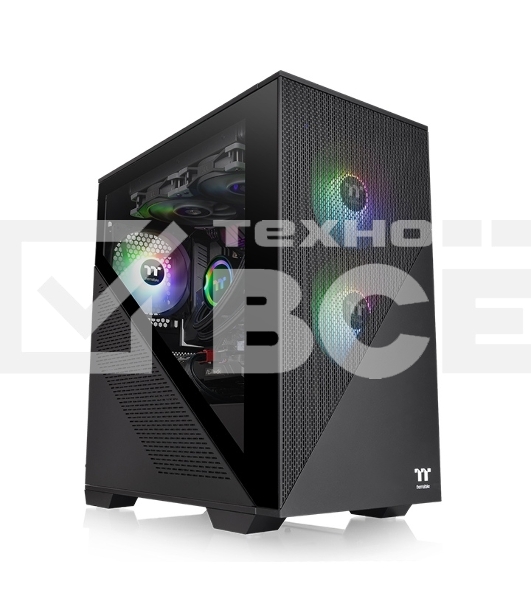 Компьютерный корпус Thermaltake Divider 170 TG ARGB/Black CA-1S4-00S1WN-00 /Win/SPCC/Tempered Glass*1/120mm ARGB PWM Fan*2