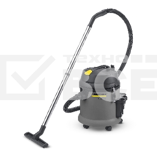 Строительный пылесос Karcher NT 27/1 серый, 1380 Вт, уборка сухая/сбор воды, пылесборник мешок/контейнер, 27 л