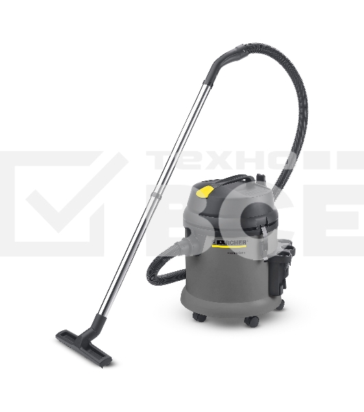 Строительный пылесос Karcher NT 27/1 серый, 1380 Вт, уборка сухая/сбор воды, пылесборник мешок/контейнер, 27 л