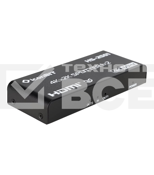 Усилитель-распределитель HDMI IconBIT HS-2501 1x2, поддержка 4К60