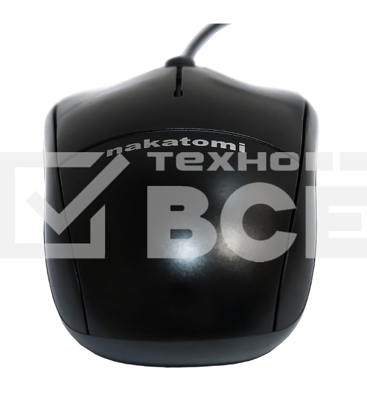 Мышь проводная Nakatomi MON-05U черный, 1000 dpi, USB, кнопки - 3