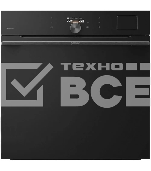 Духовой шкаф Gorenje BSA6138B, 77 л, макс. температура 300 градусов, комбинированное управление, TFT-дисплей, SteamAssist PRO, Wi-Fi, динамическая система охлаждения, быстрый нагрев, энергоэффективность А+, черный
