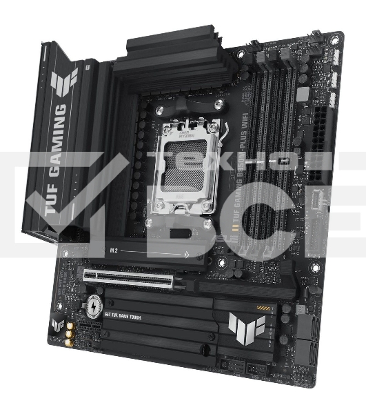 Материнская плата ASUS TUF GAMING B850M-PLUS WIFI, AM5, AMD B850, 4xDDR5, 4xSATA, 3xM.2, 1xPCIe 4.0 x16, 1xHDMI, 1xDP, 1x 2.5Gb LAN, 1xUSB-C 20Gbps, 3xUSB-A 10Gbps, 4xUSB-A 5Gbps, 4xUSB-A 2.0, 7.1, micro-ATX