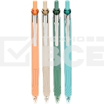 Ручка гелевая автоматическая Deli Nusign ENS666-BK ассорти, черные чернила, линия 0.7мм, резиновая манжета, фото2