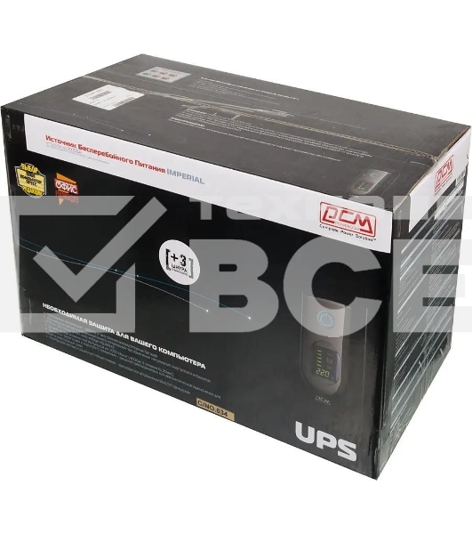 Источник бесперебойного питания Powercom Imperial IMD-1200AP 720Вт 1200ВА черный