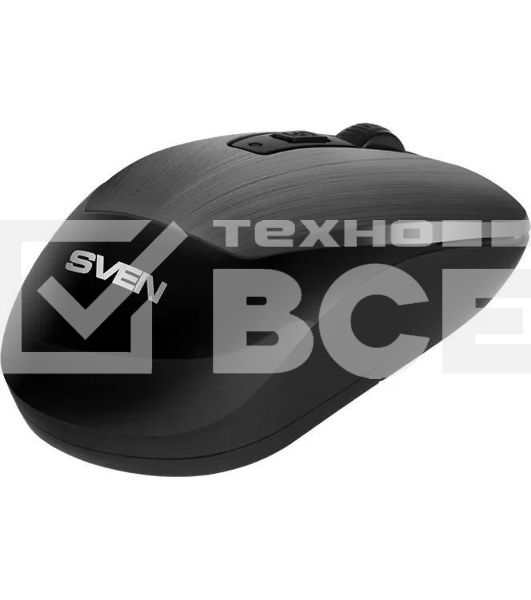 Мышь беспроводная SVEN RX-380W серый металлик, 1600 dpi, радиоканал, USB, кнопки - 4