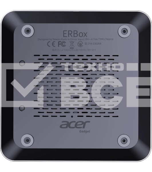 Неттоп Acer Gadget E10 ERBox Ryzen 7 8745HS (3.8) 16Gb SSD512Gb UHDG Windows 11 Pro 2xGbitEth WiFi BT 120W черный (1747236)