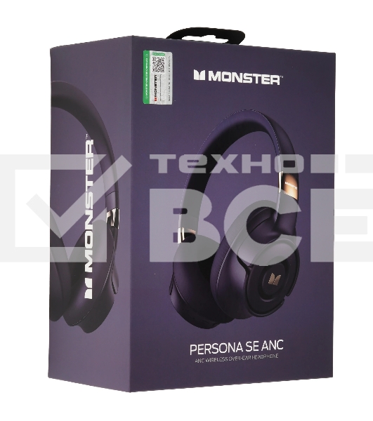 Беспроводные наушники MONSTER Persona SE ANC синий, полноразмерные, Bluetooth, активное шумоподавление, до 70 ч