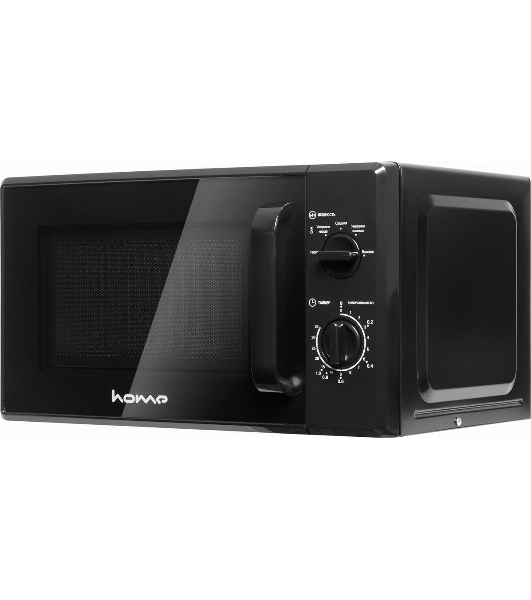 Микроволновая печь home HMM207DB черный, 20 л, 700 Вт, переключатели - поворотный механизм