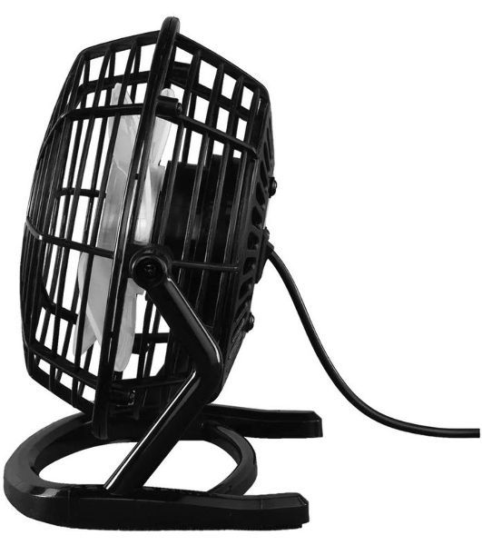 Вентилятор Rix RDF-1500USB чёрный, настольный, 2.5 Вт, 1 скорость, 10 см